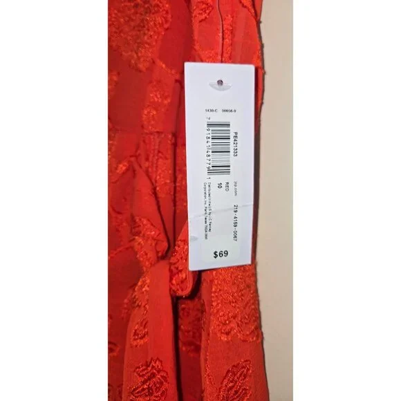 Premier Amour Sleeveless Fit + Flare Dress, 10, Red - Picture 5 of 11